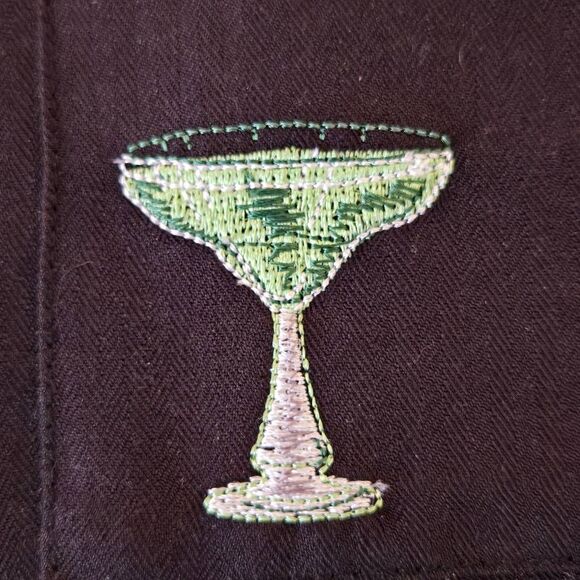 Hook & Tackle Mens Short Sleeve Embroidered Button-up Shirt Black Large - Picture 6 of 15